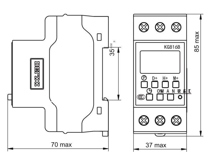 KG816B Цифровой дисплей AC220V контроллер переключателя таймера__2